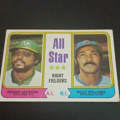 Topps 1974 - All Stars Reggie Jackson/Billy Williams. *crease VG #338 - Baseball Card Single