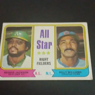 Topps 1974 - All Stars Reggie Jackson/Billy Williams. *crease VG #338 - Baseball Card Single
