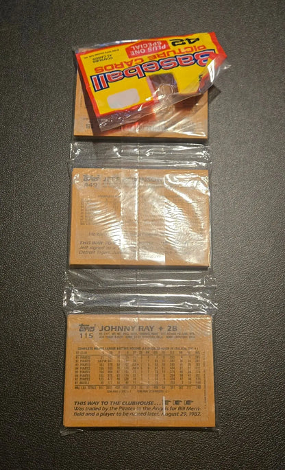 Topps 1987,1988,1989 Baseball Rak Pak Lot 4 Sealed Packs All-Star Insert Vintage - Trading Cards