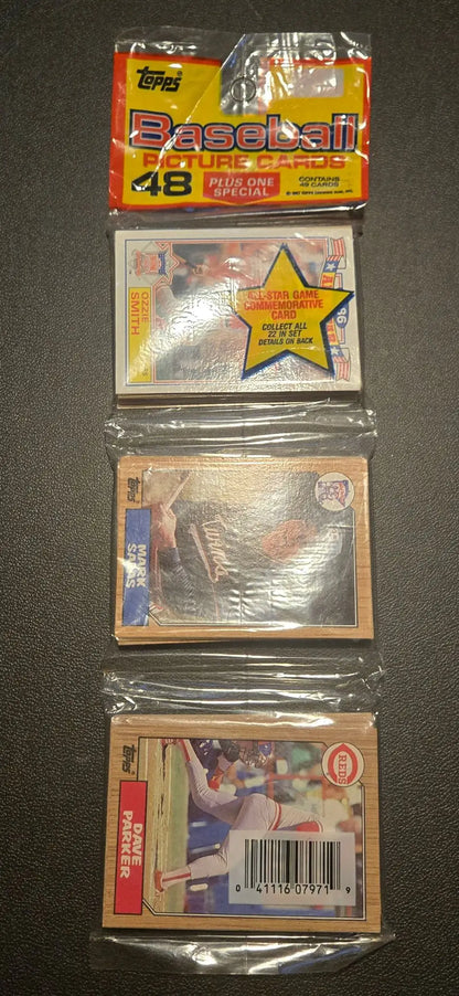 Topps 1987,1988,1989 Baseball Rak Pak Lot 4 Sealed Packs All-Star Insert Vintage - Trading Cards