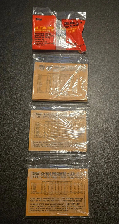 Topps 1987,1988,1989 Baseball Rak Pak Lot 4 Sealed Packs All-Star Insert Vintage - Trading Cards