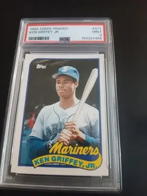 Topps 1989 Traded Ken Griffey Jr. (RC) #41T Seattle Mariners. MLB. PSA 9 MINT - Baseball Card Single