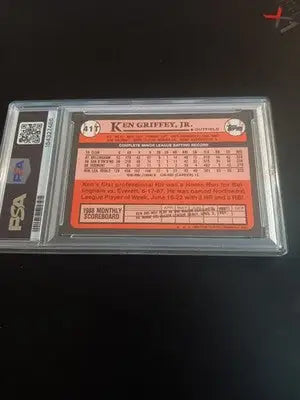 Topps 1989 Traded Ken Griffey Jr. (RC) #41T Seattle Mariners. MLB. PSA 9 MINT - Baseball Card Single
