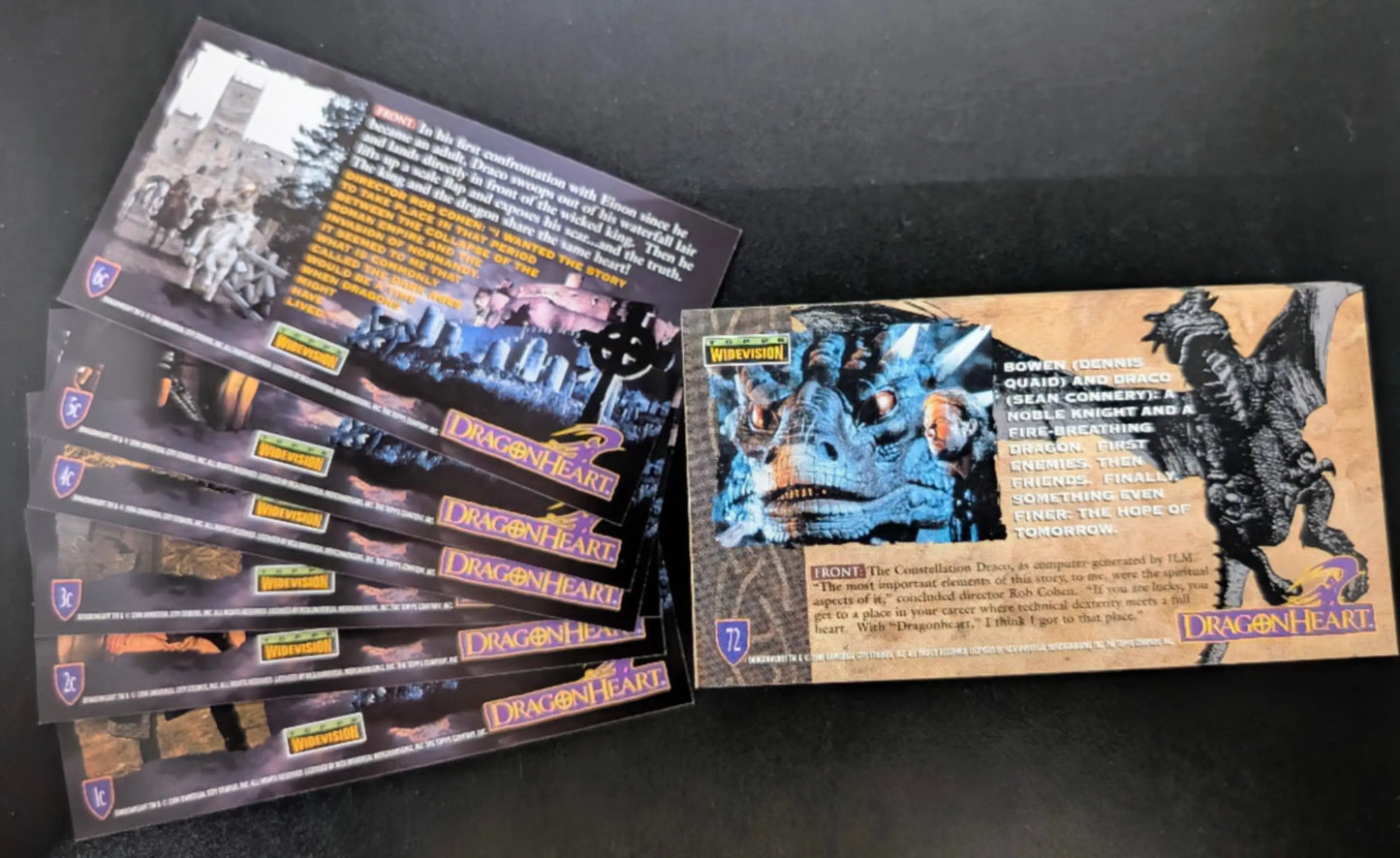 Topps 1996 Dragonheart Widevision Complete 72 Card + 6 Foil Chase Set - Non-Sports Card Single