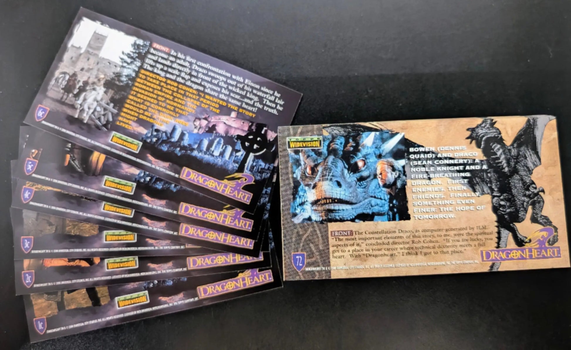 Topps 1996 Dragonheart Widevision Complete 72 Card + 6 Foil Chase Set - Non-Sports Card Single