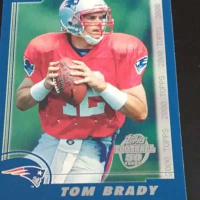 Topps 2000 - Tom Brady New England Patriots #6 of 7. 50 Years Insert. NRMT+ - Football Card Single