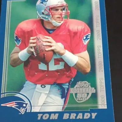 Topps 2000 - Tom Brady New England Patriots #6 of 7. 50 Years Insert. NRMT+ - Football Card Single