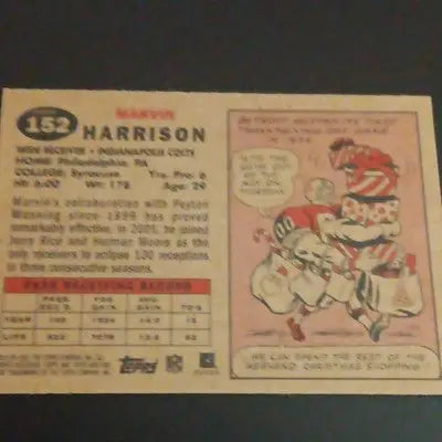 Topps 2002 Topps Heritage - Marvin Harrison #152. Indianapolis Colts. NFL. NRMT+ - Football Card Single