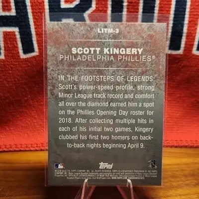 Topps 2018 Update Legends in the Making Scott Kingery RC #LITM-3 PHILLIES - Baseball Card Single