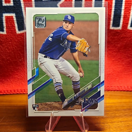 Topps 2021 Shane McClanahan RC Base #408 Tampa Bay Rays Blue Jersey - Baseball Card Single