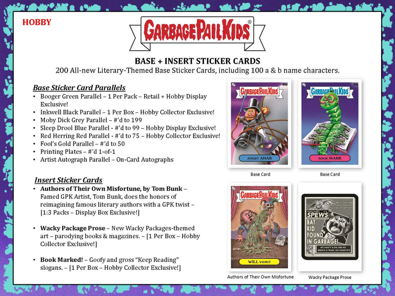 Topps 2022 Garbage Pail Kids Series 1 Book Worms Hobby Box - Non-Sport Sealed