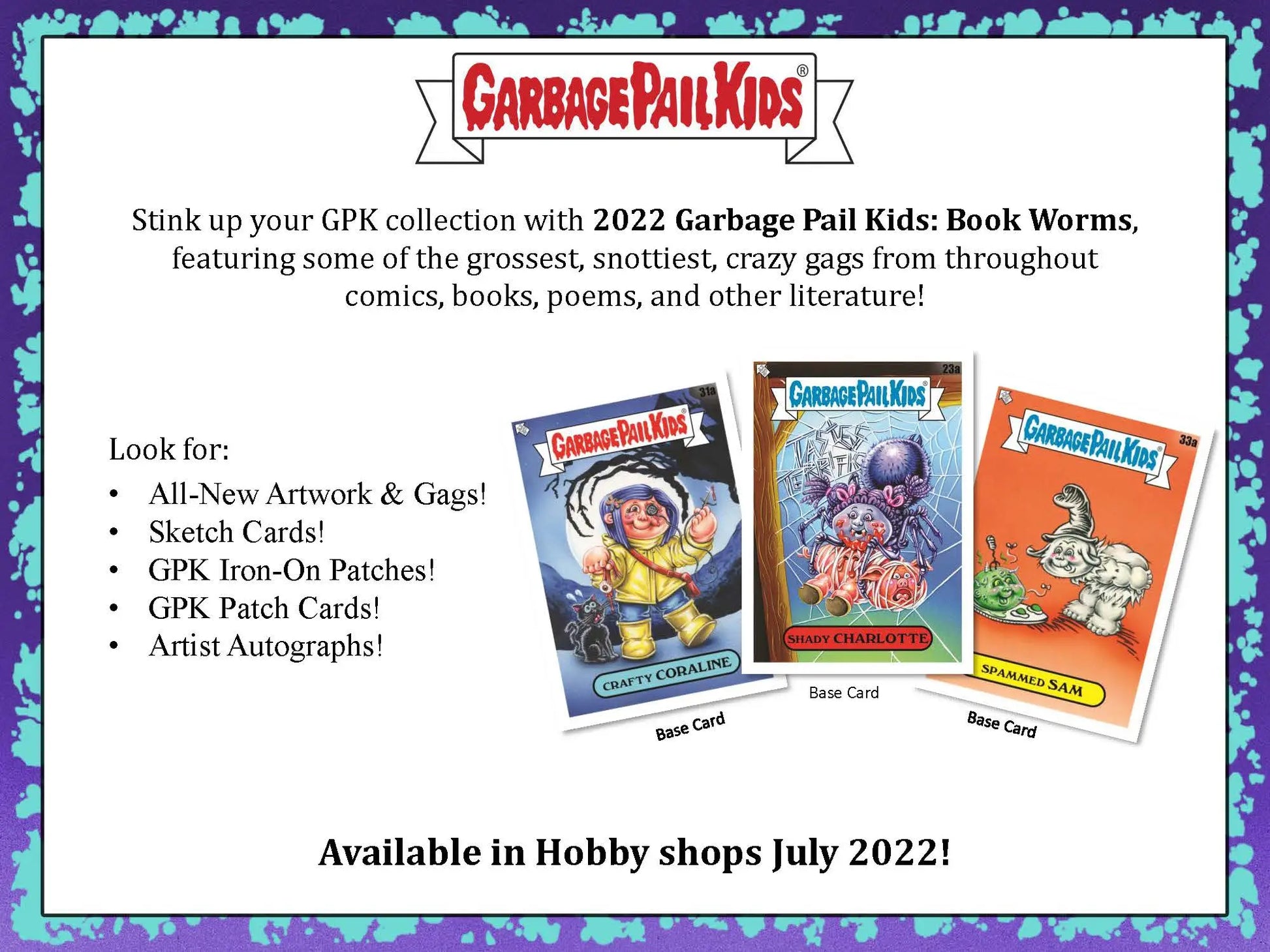 Topps 2022 Garbage Pail Kids Series 1 Book Worms Hobby Box - Non-Sports Card Box