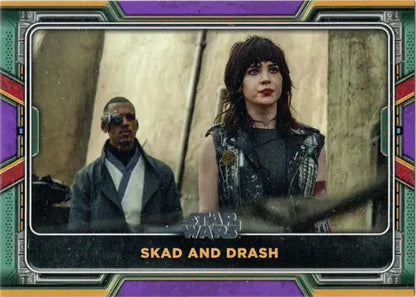 Purple Parallel Trading Card of Skad and Drash from Topps 2022 Star Wars Boba Fett