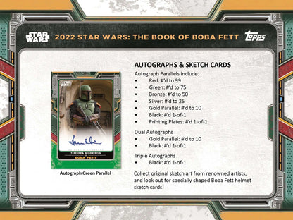 Trading card with autographs and sketch cards for Star Wars Boba Fett collection