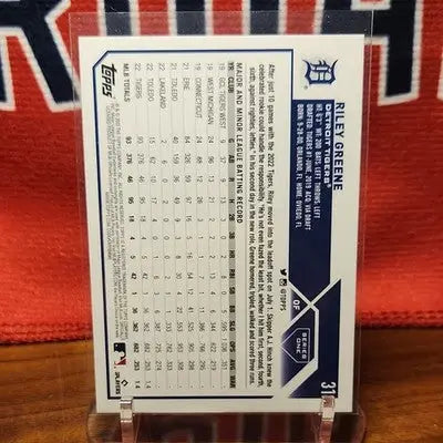 Topps 2023 Series 1 1st Edition Riley Greene RC #31 Base Set Detroit Tigers MLB - Baseball Card Single