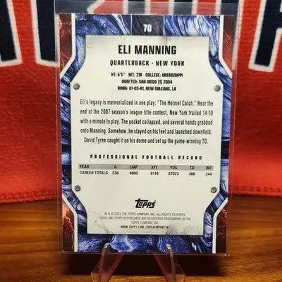 Topps 2024 Resurgence Eli Manning #70 Base Set NFL New York Giants - Football Card Single