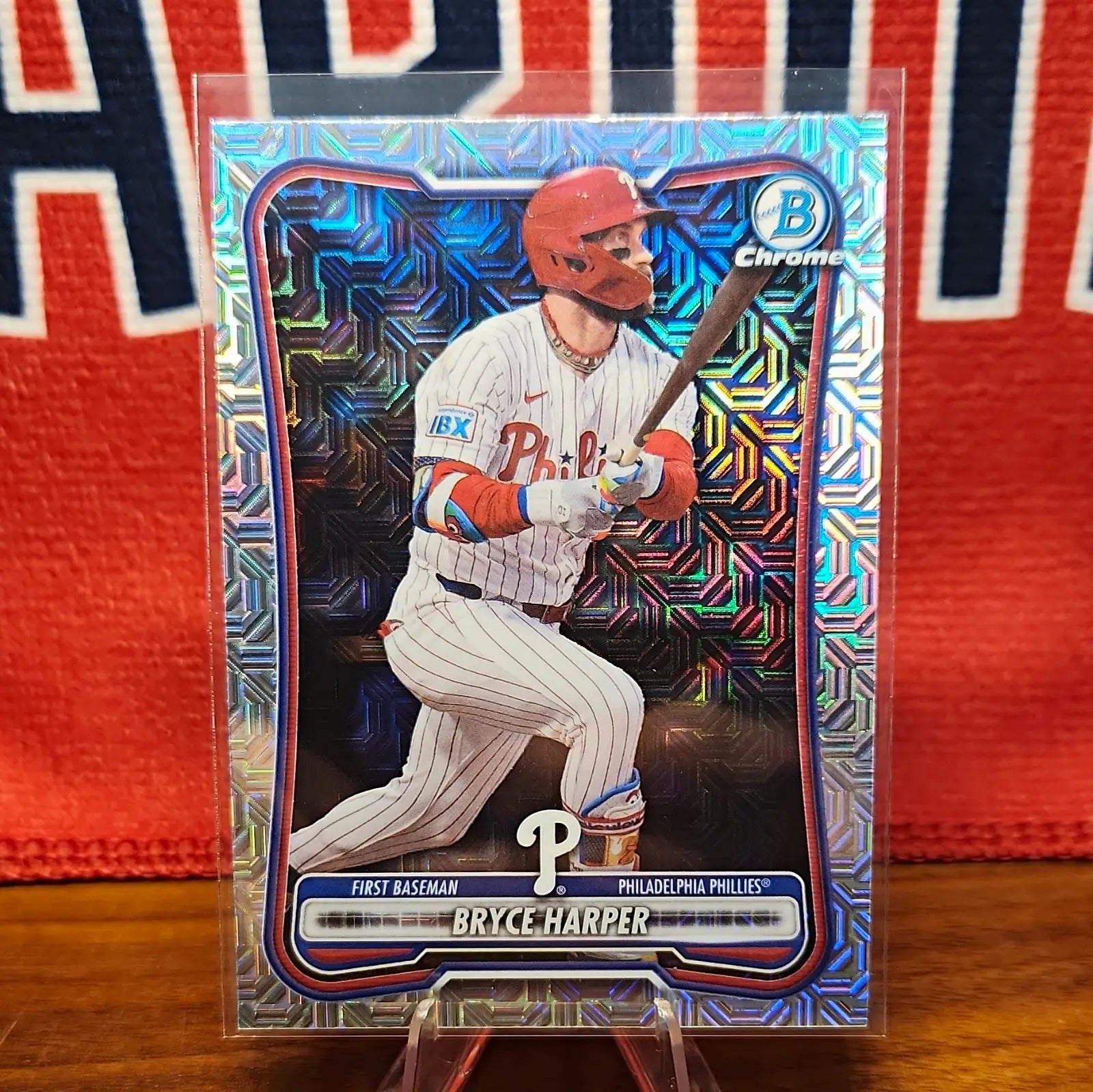 Topps 2025 Bowman Bryce Harper #3 Chrome Mojo Refractor Phillies MLB - Baseball Card Single