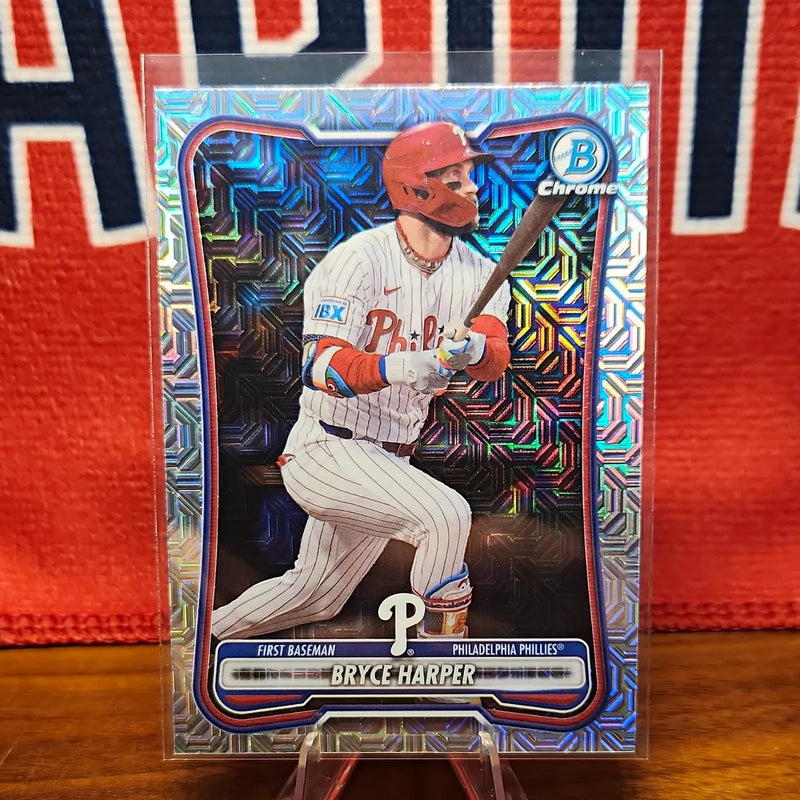 Topps 2025 Bowman Bryce Harper #3 Chrome Mojo Refractor Phillies MLB - Baseball Card Single