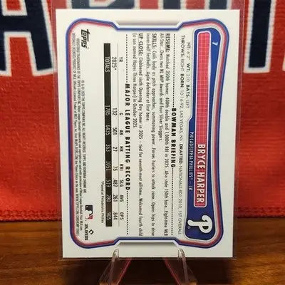Topps 2025 Bowman Bryce Harper #3 Chrome Mojo Refractor Phillies MLB - Baseball Card Single
