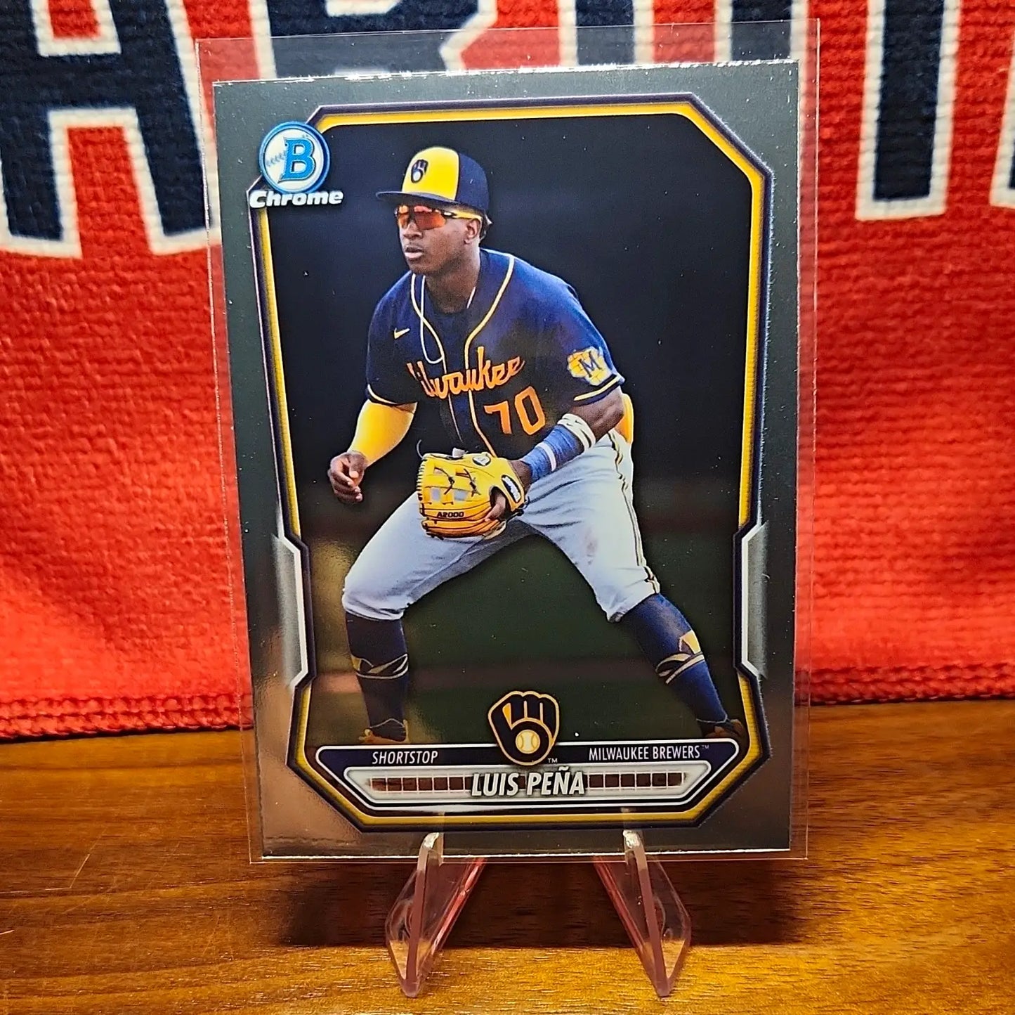 Topps 2025 Bowman Chrome Prospects BCP-120 Luis Peña Milwaukee Brewers MLB - Baseball Card Single