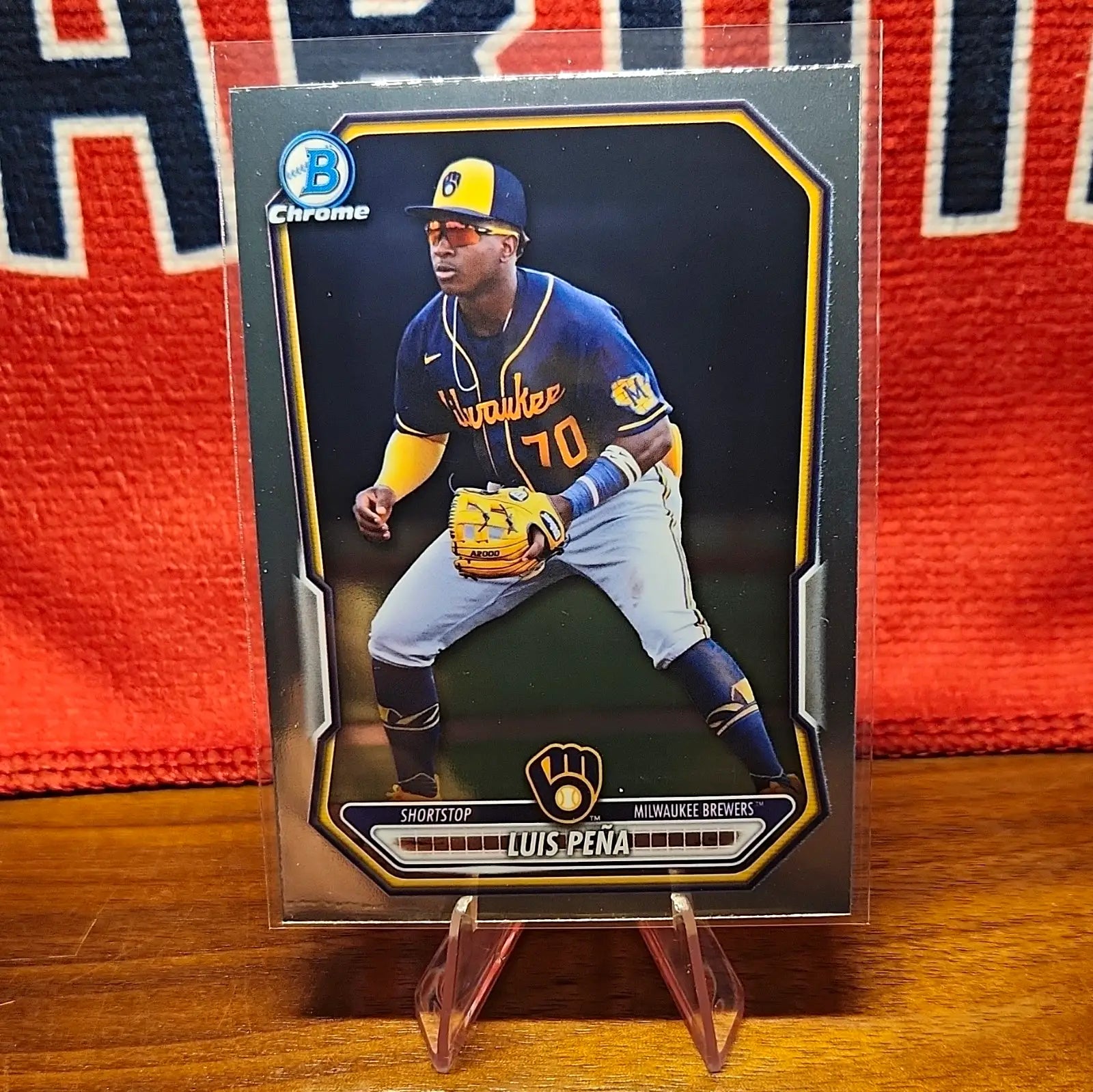 Topps 2025 Bowman Chrome Prospects BCP-120 Luis Peña Milwaukee Brewers MLB - Baseball Card Single