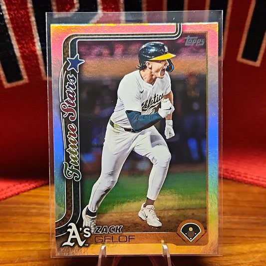 Topps 2025 Series 2 Future Stars Zack Gelof #617 Rainbow Foilboard Athletics - Baseball Card Single
