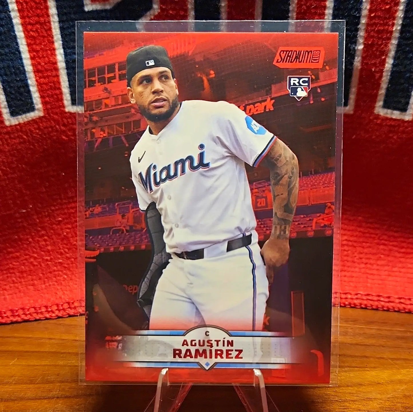 Topps 2025 Stadium Club Agustin Ramirez RC #108 Red Foil Miami Marlins - Baseball Card Single