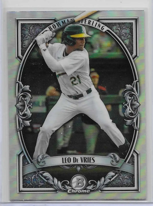 Topps 2026 Bowman Sterling Chrome Prospect Leo De Vries Athletics BSI-9 (1268) - Baseball Card Single