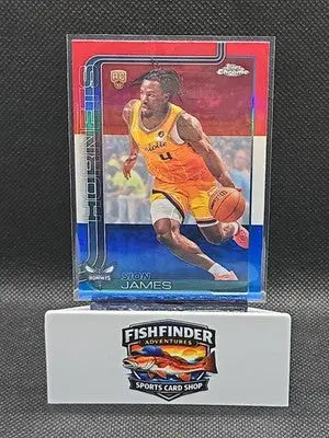 Topps 2026 Topps Chrome Update Sion James RC Red White & Blue #183 - Basketball Card Single