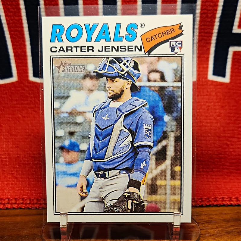 Topps 2026 Heritage Carter Jensen #199 RC Base Set Base Kansas City Royals MLB - Baseball Card Single