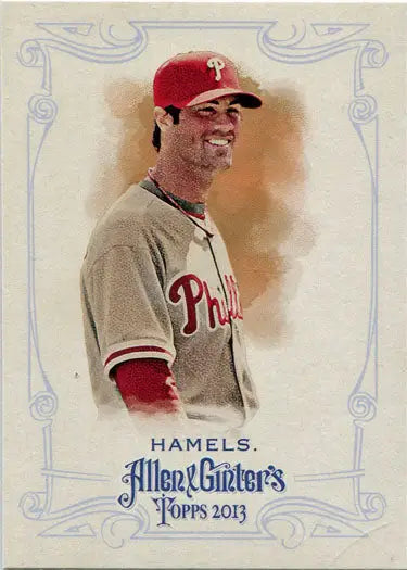 Baseball player Cole Hamels in Philadelphia Phillies uniform for Topps Allen base card