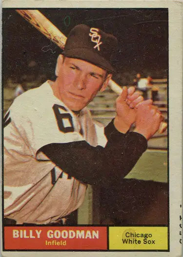 Topps Baseball 1961 Base Card 247 featuring Billy Goodman in batting stance