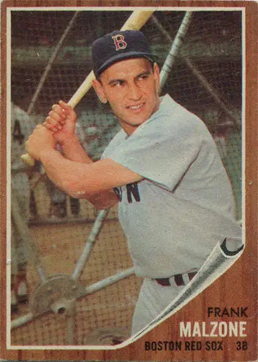 Topps Baseball 1962 Base Card 225 featuring Frank Malzone in batting stance