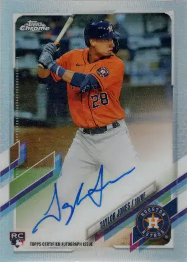 Topps Chrome Baseball 2021 Autograph Refractor Card RA-TJ Taylor Jones 156/499 - Baseball Card Single