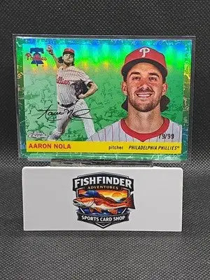 Topps Chrome Platinum 2025 Aaron Nola #156 Green Toile refractor /99