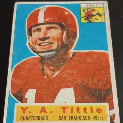 Topps Football - 1956 Y.A. Tittle #86. San Francisco 49ers. EX - Football Card Single
