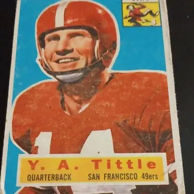 Topps Football - 1956 Y.A. Tittle #86. San Francisco 49ers. EX - Football Card Single