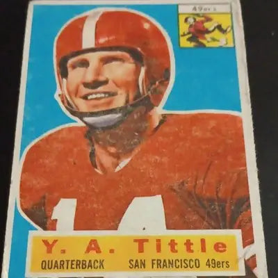 Topps Football - 1956 Y.A. Tittle #86. San Francisco 49ers. EX - Football Card Single