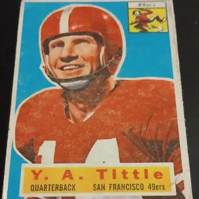 Topps Football - 1956 Y.A. Tittle #86. San Francisco 49ers. EX - Football Card Single