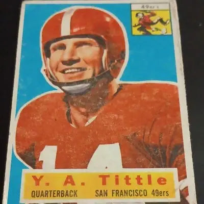 Topps Football - 1956 Y.A. Tittle #86. San Francisco 49ers. EX - Football Card Single