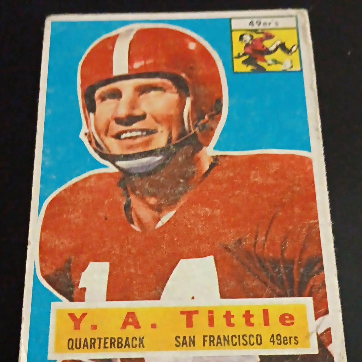 Topps Football - 1956 Y.A. Tittle #86. San Francisco 49ers. EX - Football Card Single