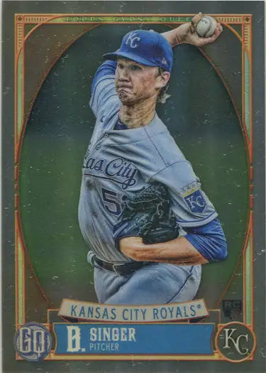 Brady Singer baseball card from Topps Gypsy Queen Chrome Boxtopper Card 2021
