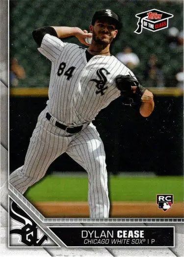 Dylan Cease mid-pitch in Chicago White Sox uniform on Topps Baseball base card