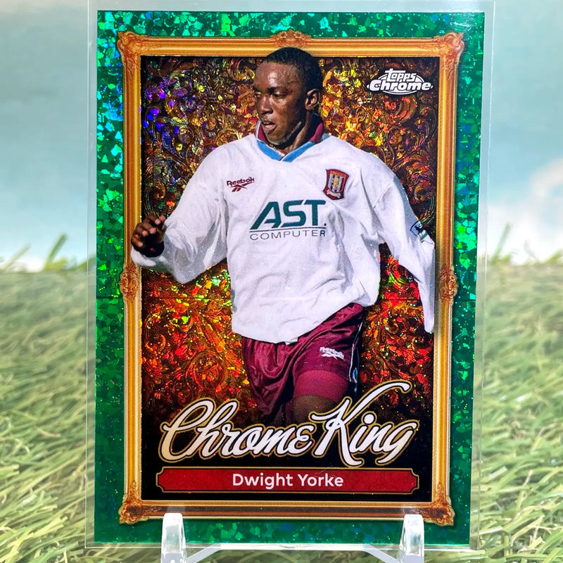 Topps Premier League 2026 Chrome King Emerald Parallel Dwight Yorke Villa - Soccer Card Single