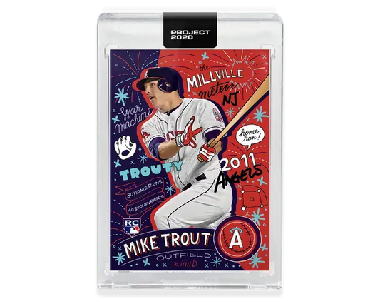 Topps PROJECT 2020 Card #142 - 2011 Mike Trout by Sophia Chang Angels - Baseball Card Single