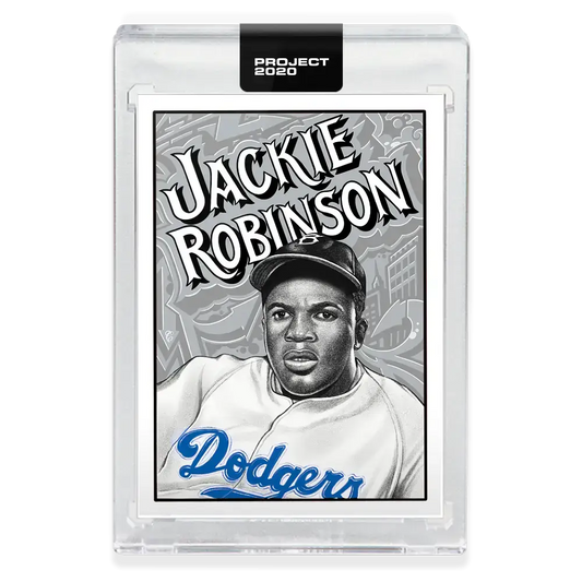 Topps PROJECT 2020 Card #79 - 1952 Jackie Robinson by Mister Cartoon - Baseball Card Single