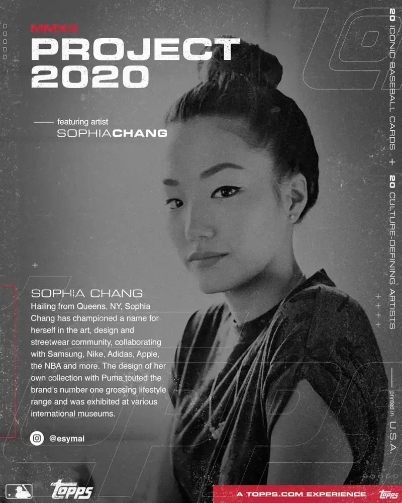 Topps PROJECT 2020 Card #80 - 1952 Willie Mays Sophia Chang