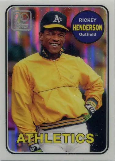 Rickey Henderson baseball card from Topps Series Two Baseball 2021 Chrome set