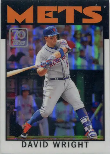 David Wright baseball card from Topps Series Two Baseball 2021 Chrome 70YTC-36