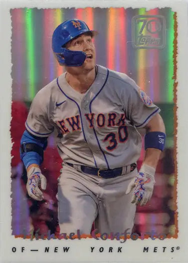 Michael Conforto baseball card from Topps Series Two Baseball 2021 Chrome series two